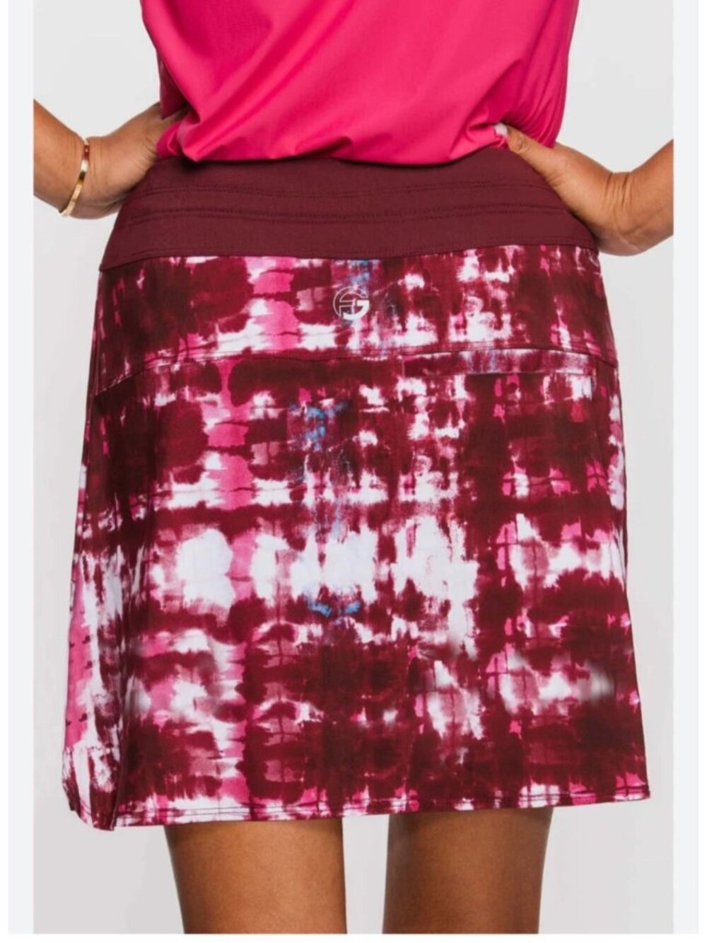 Foray Golf  Womens Large THE ODDYESEY SKIRTWARM WATERCOLOR Tie Dye Skort